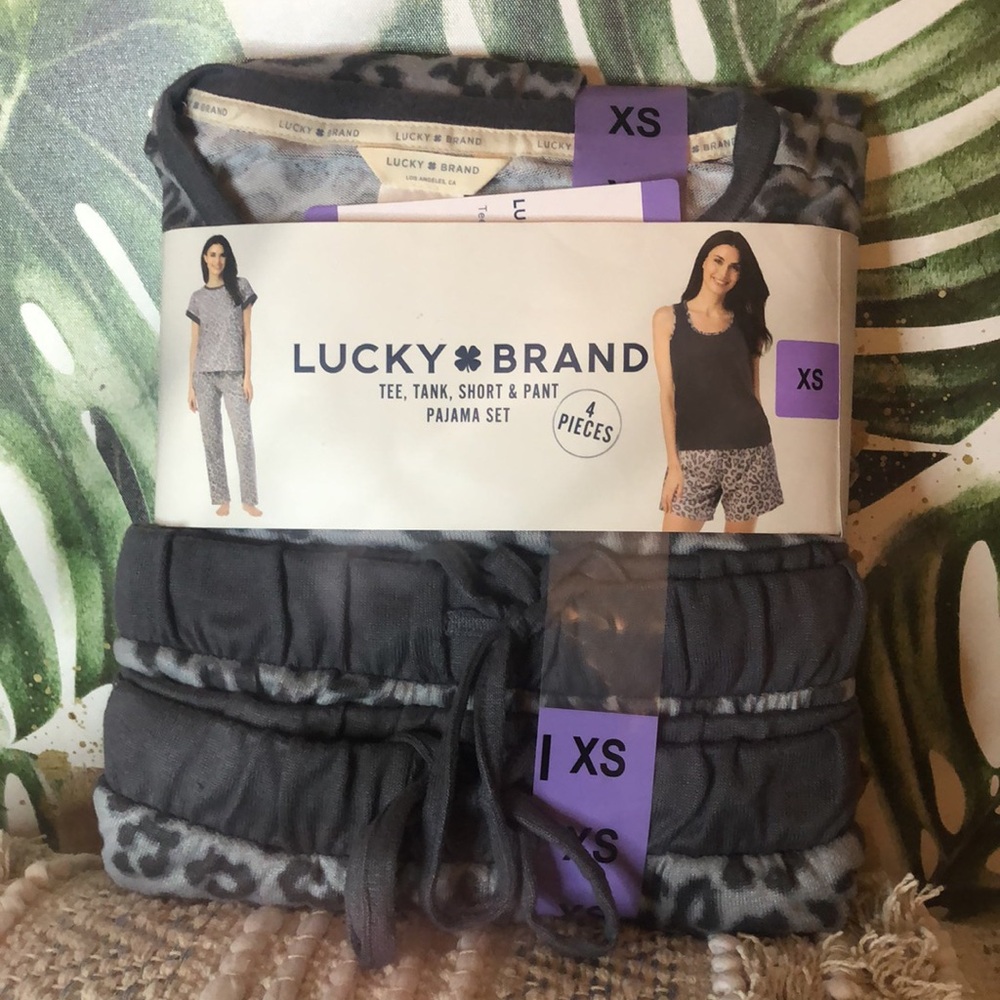 Lucky Brand tee, tank,short and pant pajama set 4pieces